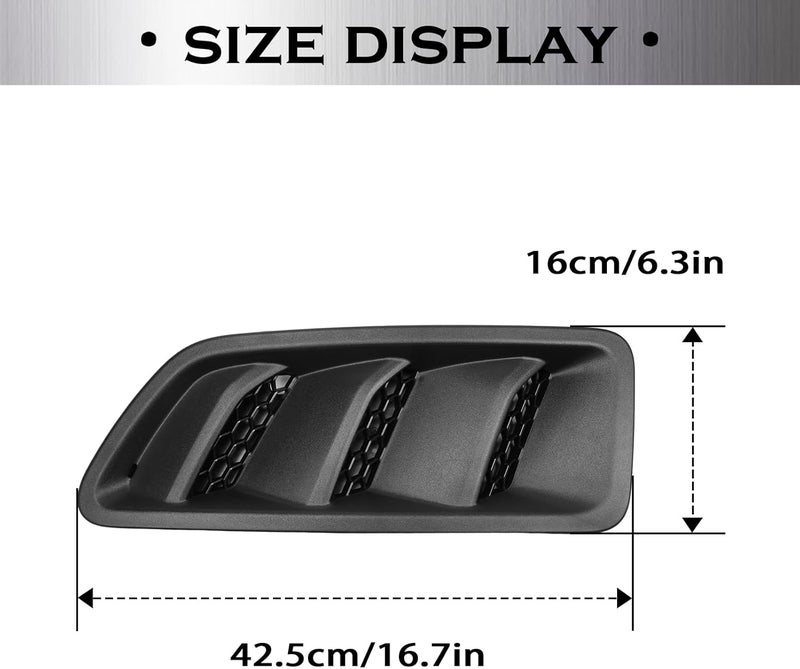 Fraylis Driver Side and Passenger Side Hood Vent Bezel for 2018-2024 Wrangler Gladiator 68293748AF 68293749AF 68293748AB - Image 3